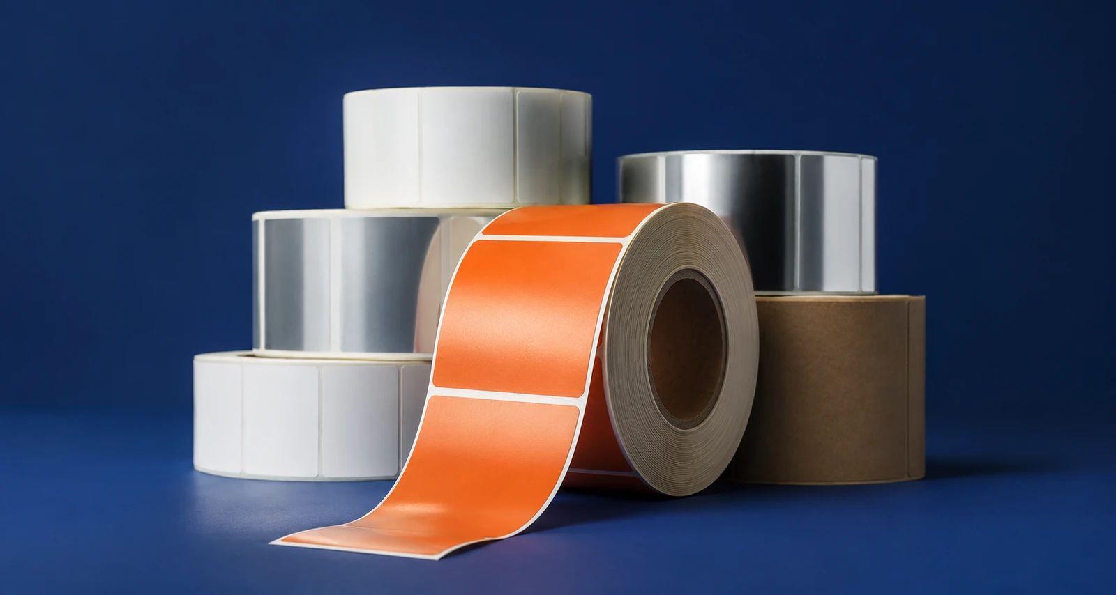 Self adhesive label rolls in multiple substrates — manufactured by Labelex in Gauteng, South Africa